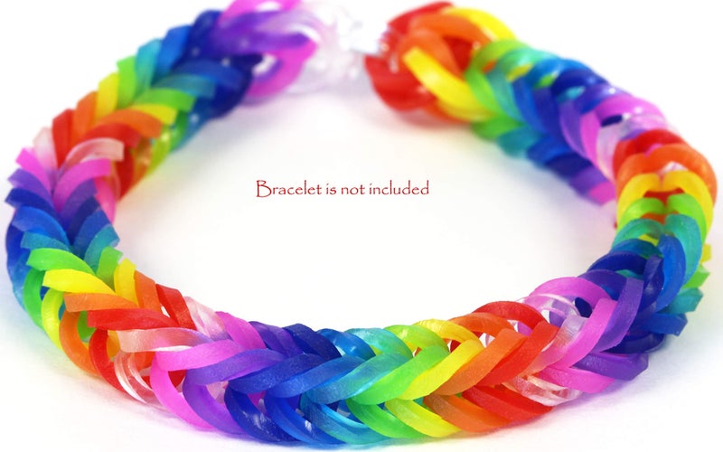 Rainbow Loom Ocean Blue Jelly Rubber Bands Refill + C-Clips - Image 2